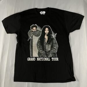 Kendrick Lamar SZA Grand National Tour Shirt Mens Large Black Graphic Troll Tees
